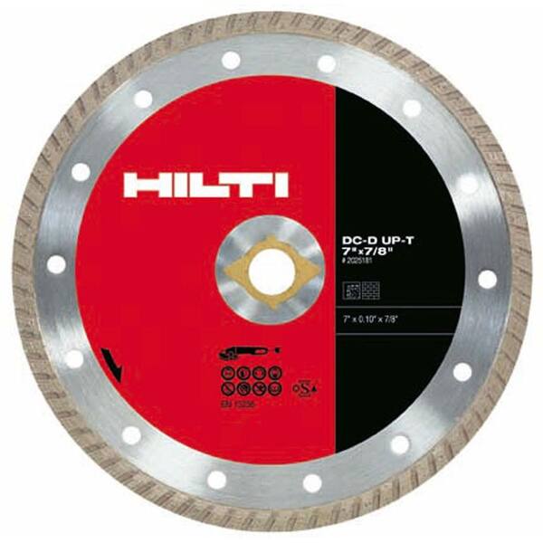 Hilti DC-D UP-T 7 in. x 7/8 in. Turbo Diamond Blade for Angle Grinders
