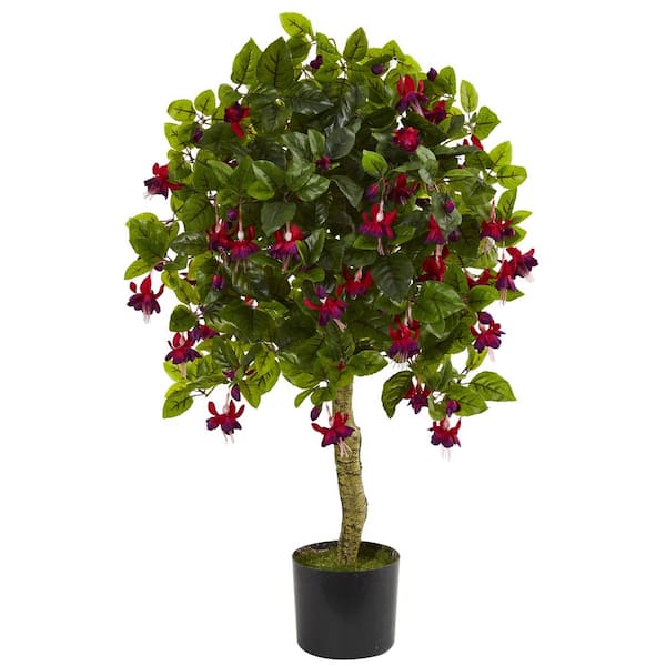 Nearly Natural 3 in. Fuchsia Artificial Tree