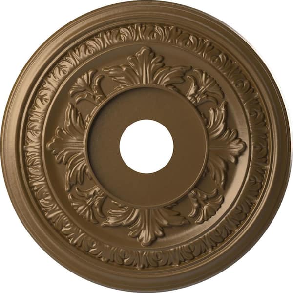 Ekena Millwork 19 in. O.D. x 3-1/2 in. I.D. x 1 in. P Baltimore Thermoformed PVC Ceiling Medallion in Metallic Champagne Bronze