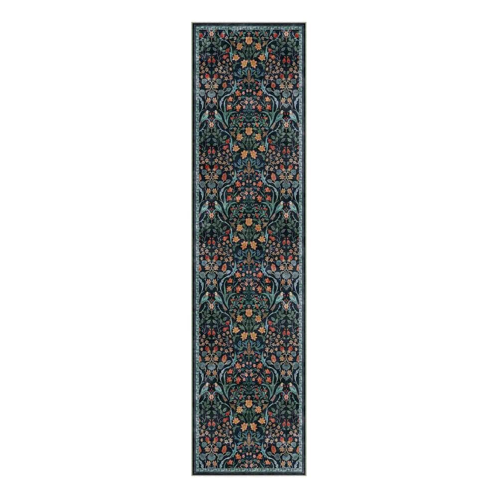Spring 2 ft. X 8 ft. Blue Floral Runner Rug price history on PriceWatchPro