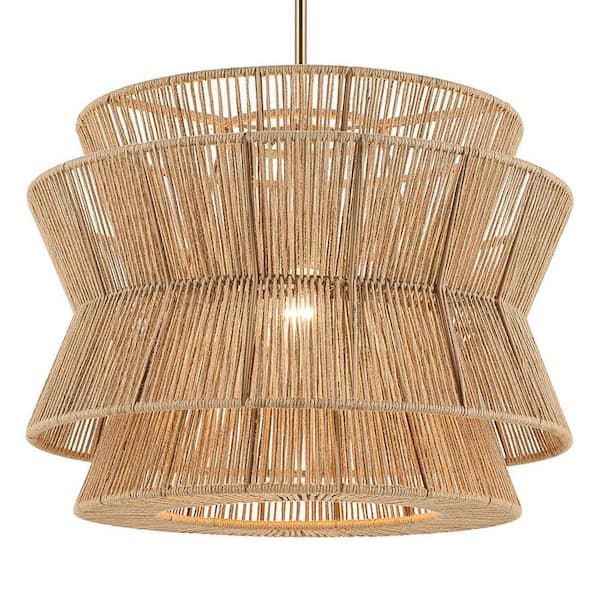 KICHLER Ophira 22 in. 1-Light Champagne Bronze Boho Kitchen