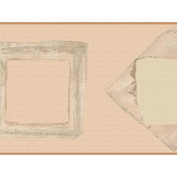 Dundee Deco Falkirk Dandy II Beige Cream Shapes Abstract Peel and Stick Wallpaper Border
