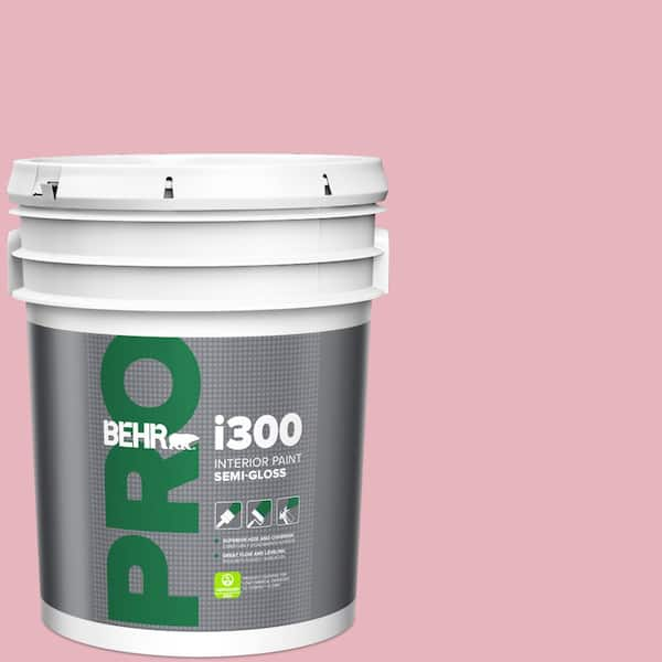 BEHR PRO 5 gal. #110C-2 Colonial Rose Semi-Gloss Interior Paint