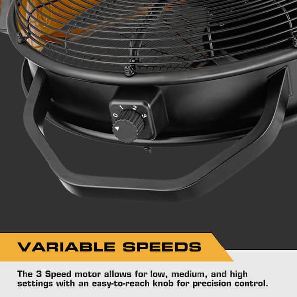 【INCHANT ME】Open Toe Mule Blower MULE Ceiling Mount Fan XL Indoor or Outdoor Matte Black 18