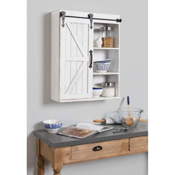 Kate and Laurel Cates 8 in. x 22 in. x 28 in. White Wood