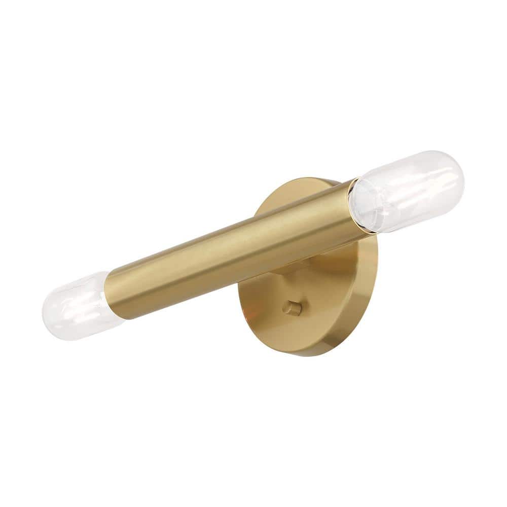 Copenhagen Mid-Century Modern 2-Light Brass Sconce