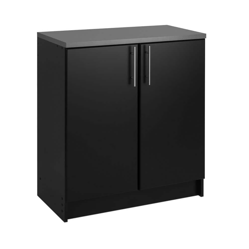 Black Freestanding 8-Piece Storage System with Adjustable Shelving