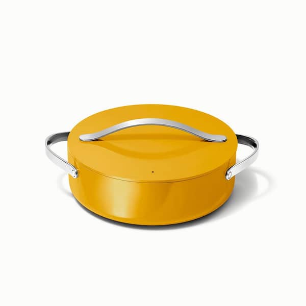 CARAWAY HOME Cookware+ 6 qt. Marigold Ceramic Nonstick Rondeaus with Lid