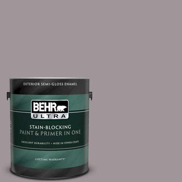 BEHR ULTRA 1 gal. #UL250-7 Heather Plume Semi-Gloss Enamel Exterior Paint and Primer in One