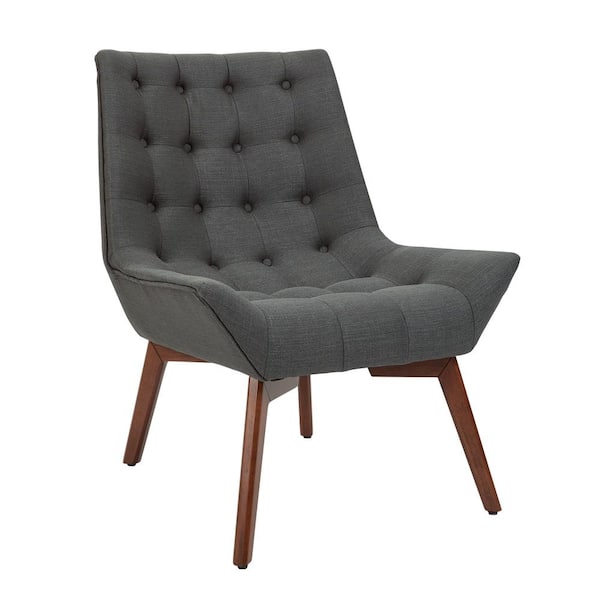 Shelly 27.8 in. Width Big and Tall Charcoal Fabric Guest Office Chair