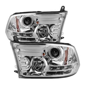Dodge Ram 1500/2500/3500 13-16 Projector Headlight(Not compatible on models wQuad Lamp Headlights)Light Bar DRL - Chrome