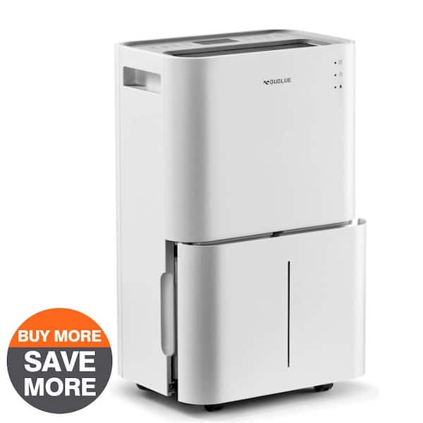 50 pt. 4,000 sq. ft. Dehumidifier for Home in. White, with 1 Gal. Bucket, Air purification function, Auto Defrost