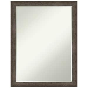 Dappled Light Bronze Narrow 20.75 in. x 26.75 in. Petite Bevel Modern Rectangle Wood Framed Wall Mirror in Bronze