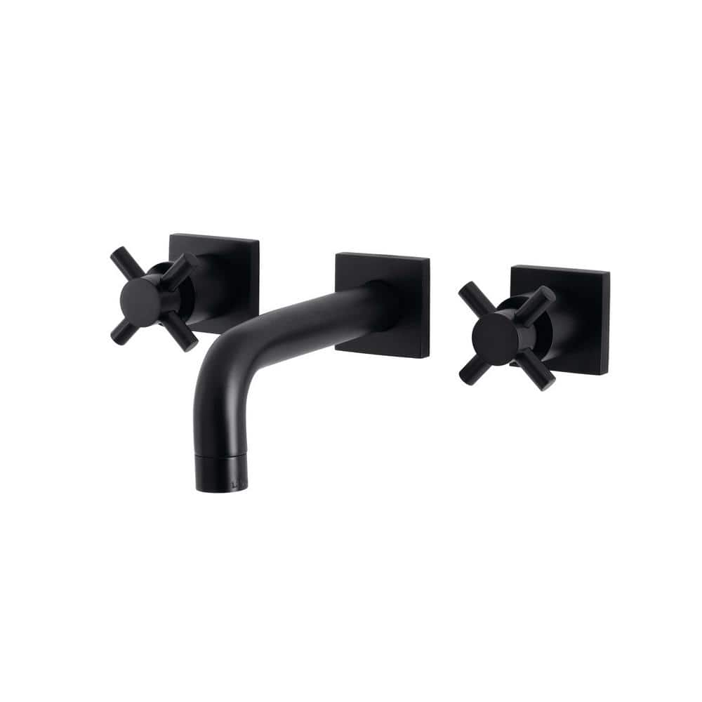 Kingston Brass Concord 2Handle Wall Mount Bathroom Faucet in Matte Black HKS6120DX The Home Depot