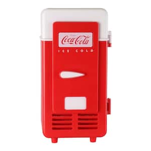 Coca-Cola Single Can Cooler, Red, USB Powered One Can Mini Fridge for Desk, Home, Office, Dorm