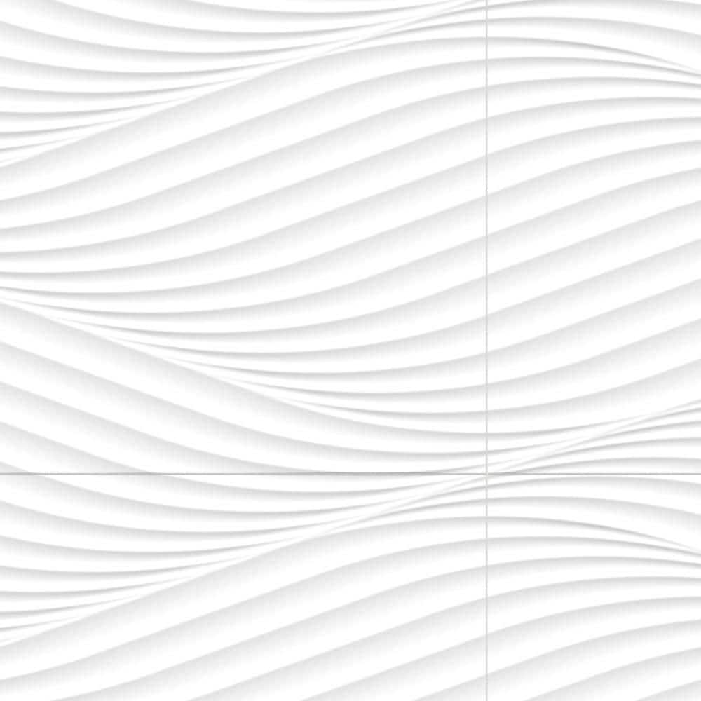 Cotton Waves Glossy White 13 in. x 39 in. Ceramic Wall Tile (17.98 sq. ft./Case) price history on PriceWatchPro
