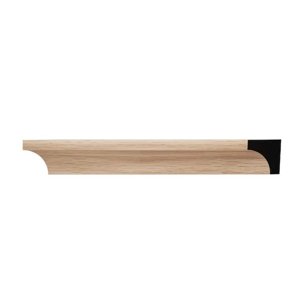 Ekena Millwork WM100 0.69 in. D x 0.69 in. W x 6 in. L Wood (Red Oak) Crown Moulding Sample