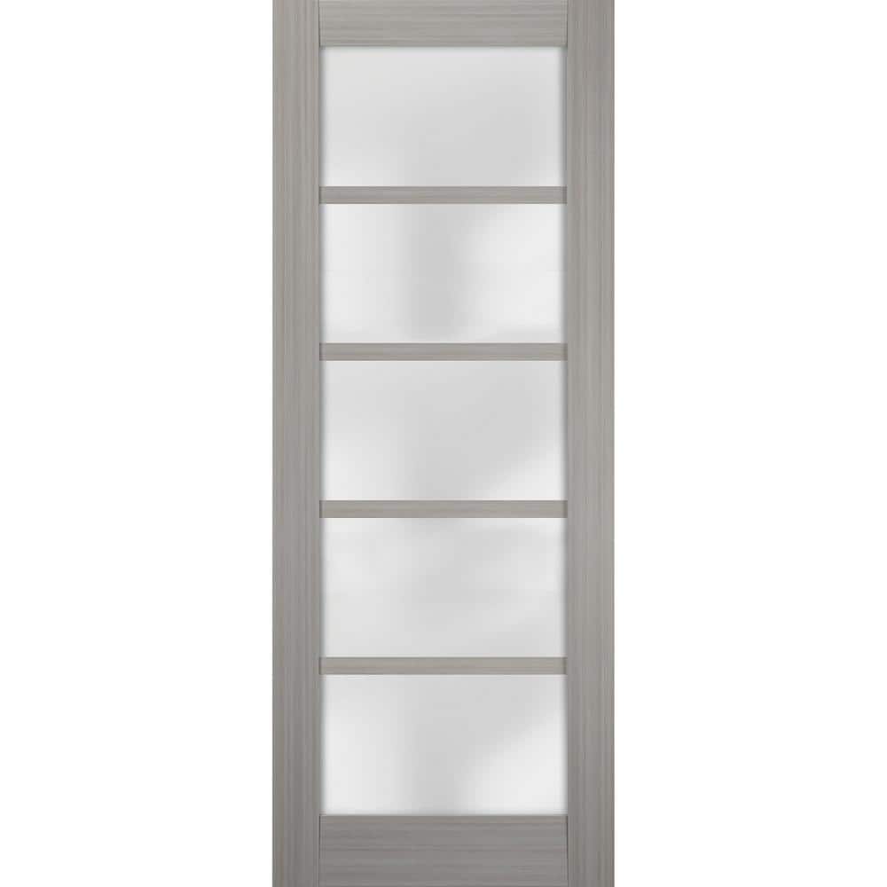 42 in. x 80 in. Solid MDF Frosted Glass Gray Ash Interior Door Slab price history on PriceWatchPro