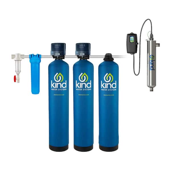 Whole House Iron Carbon Filter Salt-Based Water Softener with UV