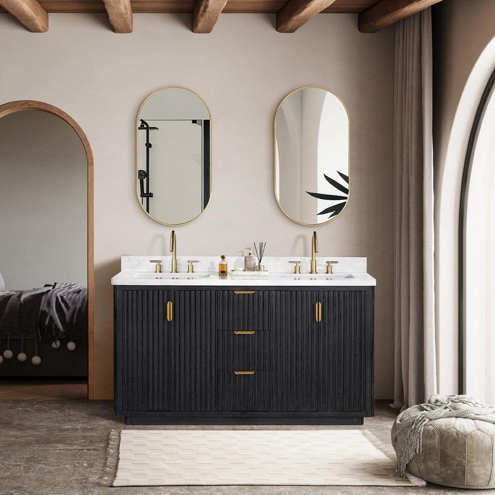 ROSWELL Cádiz 60 in. W x 22 in. D x 34 in. H Free-standing Double