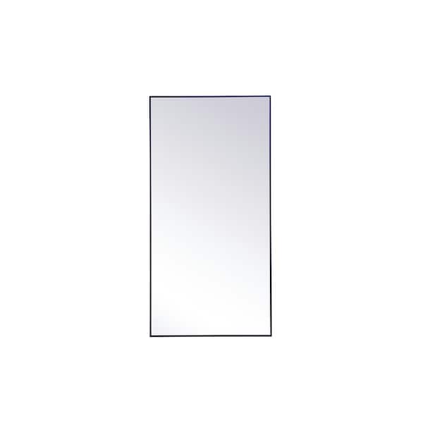 Unbranded Oversized Rectangle Blue Modern Mirror (72 in. H x 36 in. W)