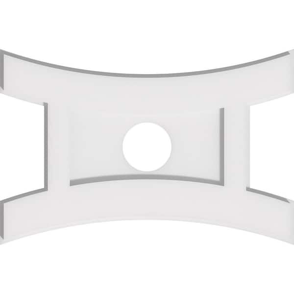 1 in. x 18 in. x 12 in. PVC Medallion Moulding
