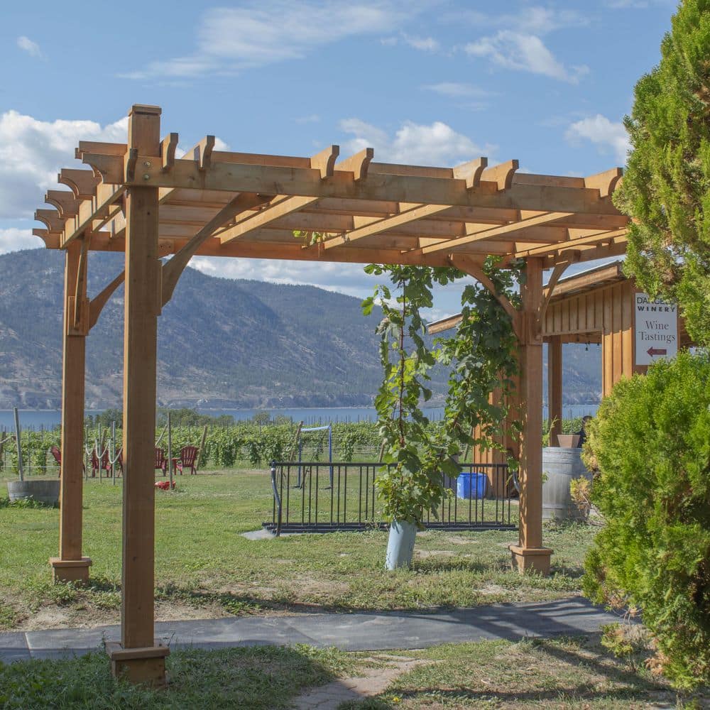 12x12 Cedar Square Traditional Outdoor Pergola