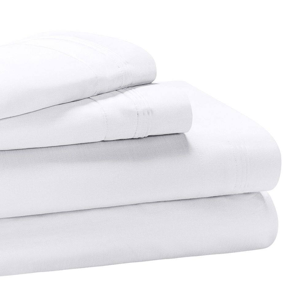 650 Thread Count 4-Piece White Solid Egyptian Cotton Deep Pocket Queen Sheet Set price history on PriceWatchPro