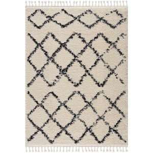 Wallagrass Charcoal Peach 5 ft. x 7 ft. Area Rug