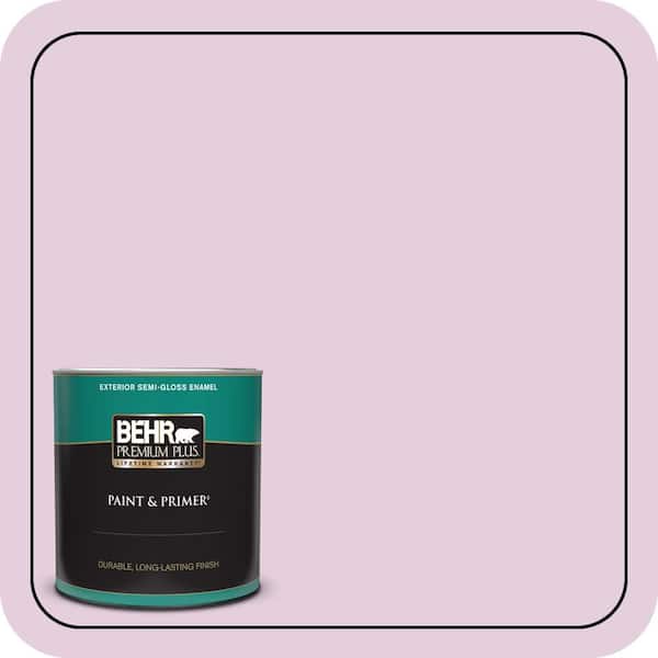 BEHR PREMIUM PLUS 1 qt. #680C-3 Rose Glow Semi-Gloss Enamel Exterior Paint & Primer