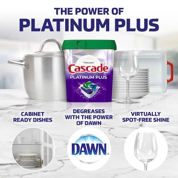 Platinum Plus ActionPacs with Dawn Fresh Scent Dishwashing Machine Detergent (47-Count, Multi-Pack 2)