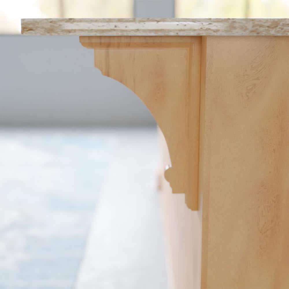 Large Red Oak Hand-Carved Wood Corbel Bracket