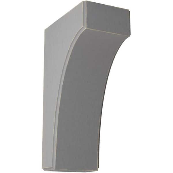 Ekena Millwork 3-1/2 in. x 10 in. x 6 in. Pebble Grey Clarksville Wood Vintage Decor Bracket
