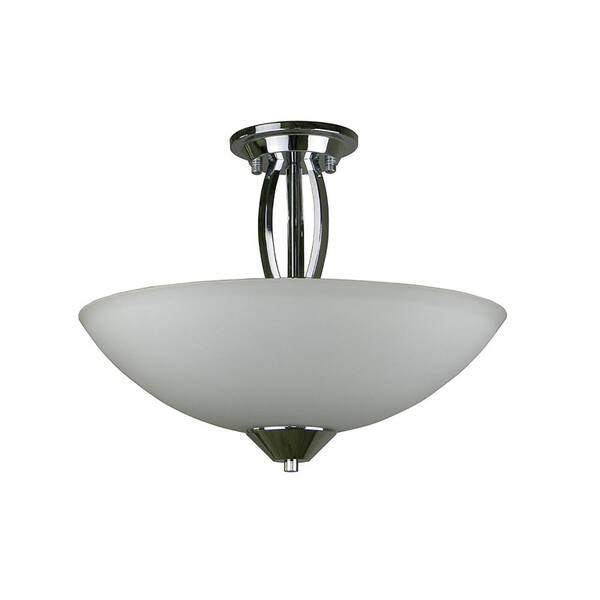Filament Design 3-Light Chrome Semi-Flushmount