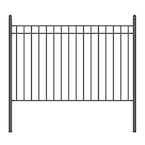 Aleko Madrid 5 Ft. X 8 Ft. Black Iron Fence Panel Fencemad-hd