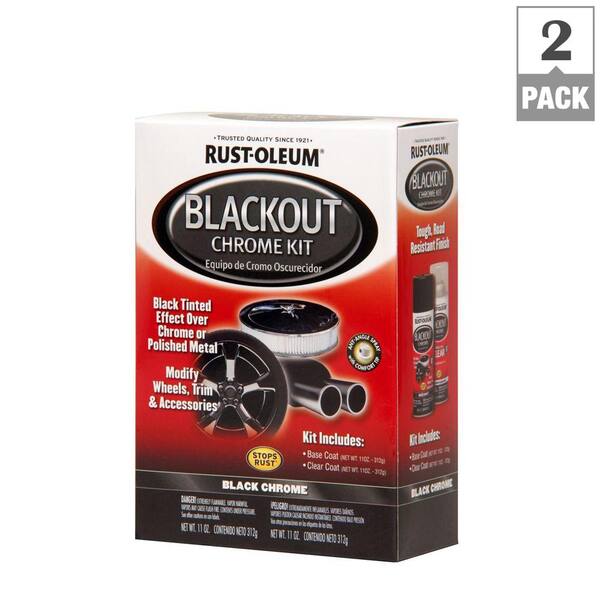 Rust-Oleum Automotive Blackout Chrome Spray Paint Kit (2-Pack)