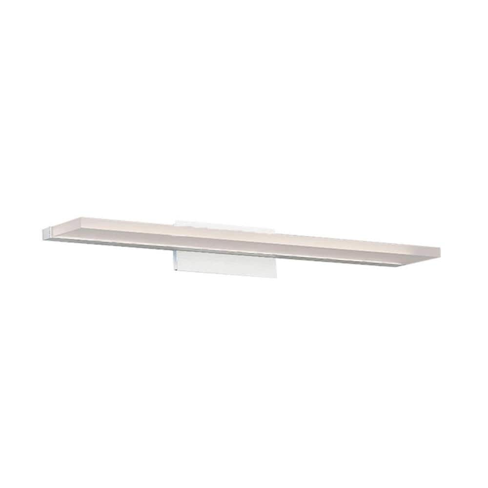 Sleek Edge-Lit 25" LED Vanity Light in White with Acrylic Diffuser