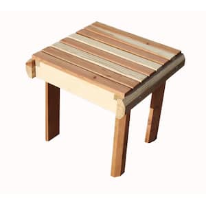 Beach Clear No Stain Redwood Outdoor Side Table