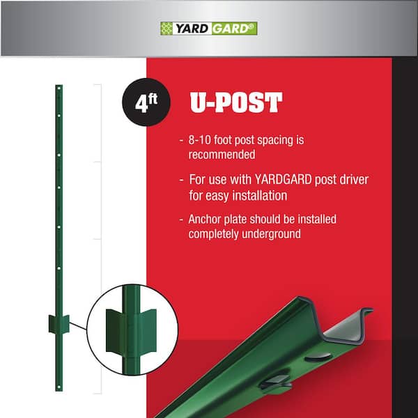 2.3 ft. x 50 ft. PVC Black Garden Fence