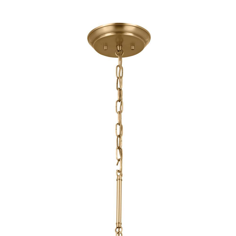 Adeena Brushed Natural Brass 8-Light Steel Chandelier