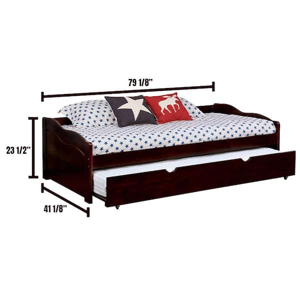 William's Home Furnishing Sunset Espresso Twin Size Daybed with Trundle