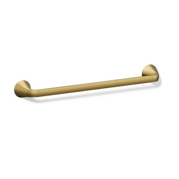 Cursiva 18 in. Towel Bar in Vibrant Brushed Moderne Brass