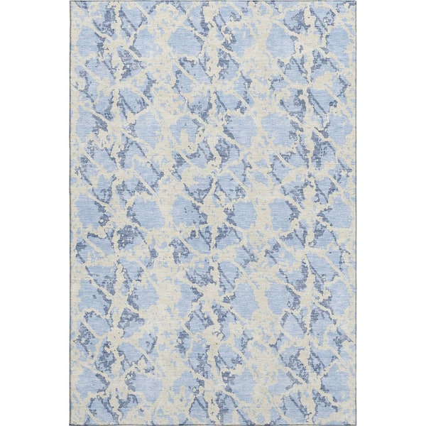 Addison Rugs Mayfield Premium Machine Washable Abstract AMF969 Sky 8 ft. x 10 ft. Area Rug