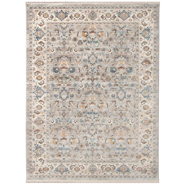 Unbranded Arcadia 5 ft. X 8 ft. Gray/Biege Oriental Area Rug