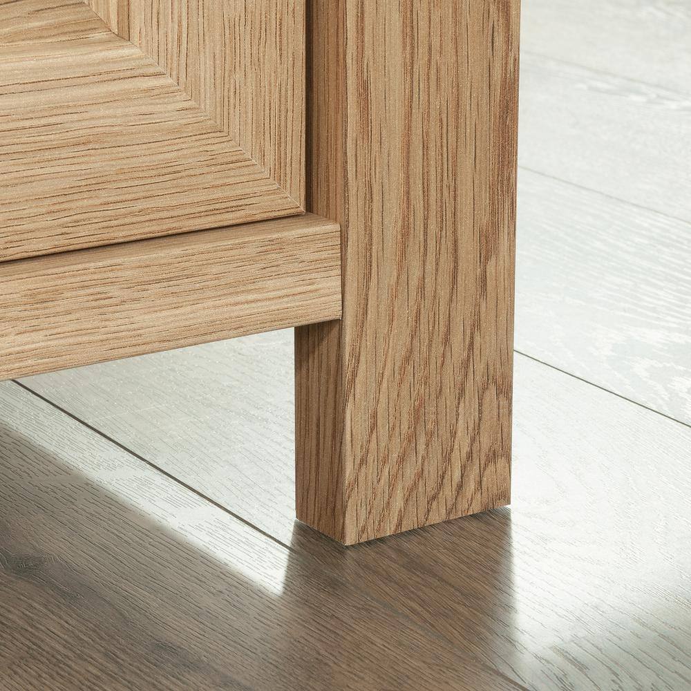 Timber Oak L-Shaped Computer Desk with Drawer and Filing Cabinet