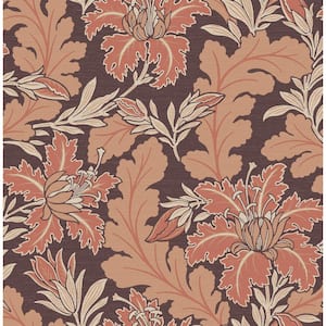 Butterfield Burgundy Floral Wallpaper