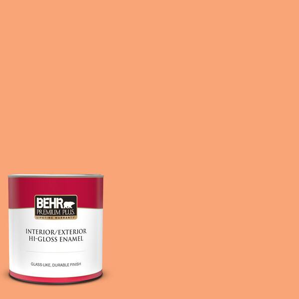 BEHR PREMIUM PLUS 1 qt. 240B4 Marmalade HiGloss Enamel Interior