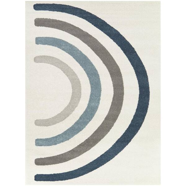 BALTA Kallee Blue 5 ft. x 7 ft. Rainbow Area Rug