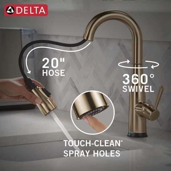 Delta Essa Gold Touch2O with Touchless Technology Single Handle