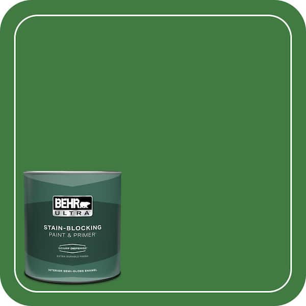 BEHR ULTRA 1 qt. #M390-7 Hills of Ireland Extra Durable Semi-Gloss Enamel Interior Paint & Primer